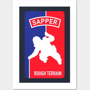 SAPPER Rough Terrain Combat Engineer NBA logo Posters and Art